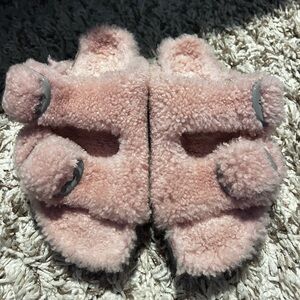 Papillio Pink Fuzzy Sandals